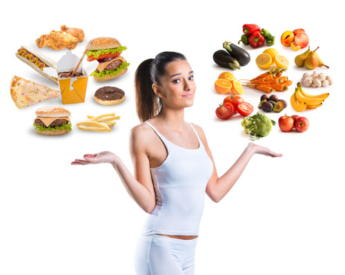 Zdravé vs nezdravé jídlo/ilustrační foto